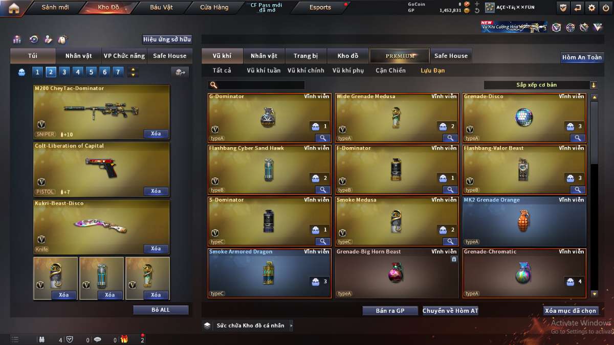 shop acc cf uy tin gia re